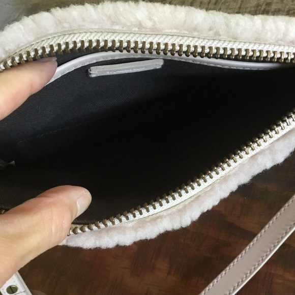 Madewell Avalon Pink Shearling Crossbody Bag - Picture 10 of 12